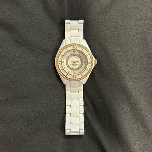 Kate Spade white watch with gemstones